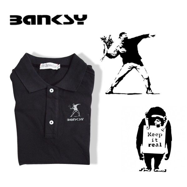 Banksy バンクシー ポロシャツ メンズ グラフティー