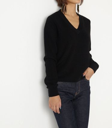 CROSS SLEEVE Vネック MG TOPS-S