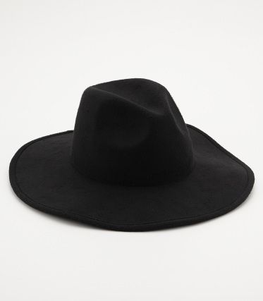 2WAY FAKE LEATHER RIBBON HAT