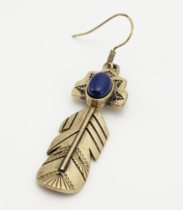 METAL FEATHER STONEピアス