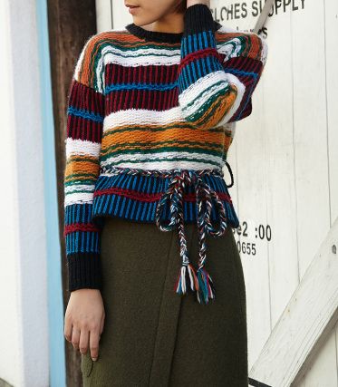 RUG BORDER WAIST TIE MG TOPS