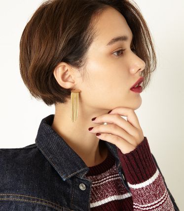 メタルフリンジピアス