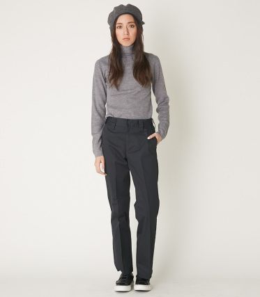 BASIC RIB KNIT TOPS GY