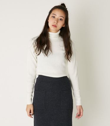 BASIC RIB KNIT TOPS WH