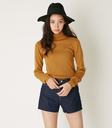 BASIC RIB KNIT TOPS YL