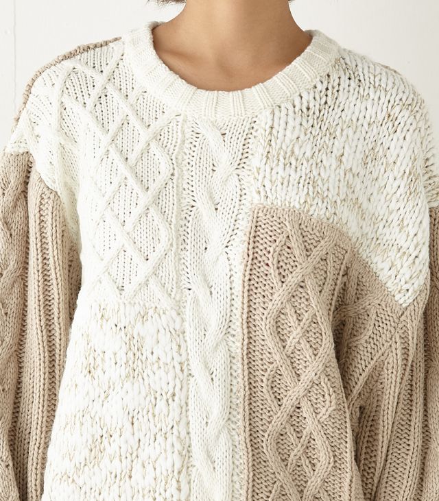 SLY MIX COLOR BLOCK CABLE LG TOPS
