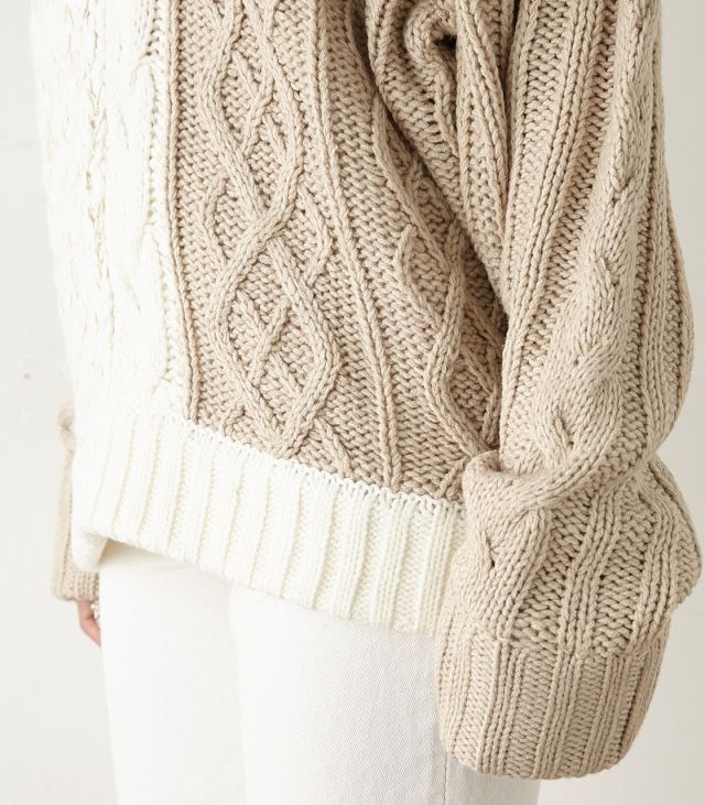 SLY MIX COLOR BLOCK CABLE LG TOPS