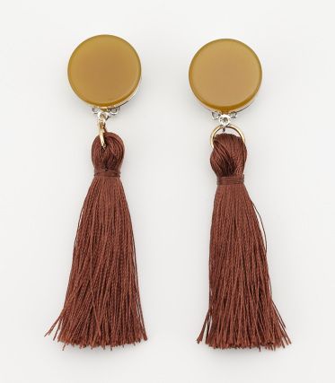 FRINGE MARBLE EARRING