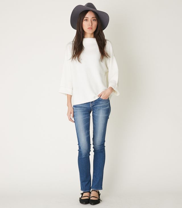MOUSSY BOTTLE NECK LOOSE KNIT TOPS