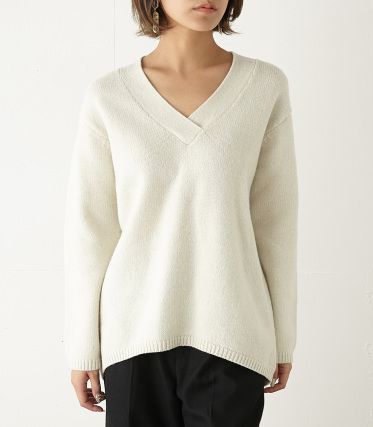 LOOSE V NECK MG TOPS