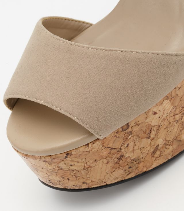 CORK HEEL SANDAL BEG