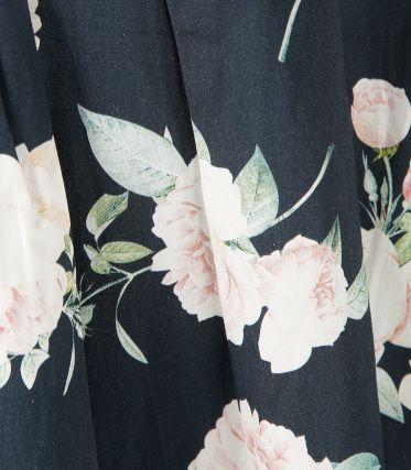FLOWER TUCK CAMI／F NVY