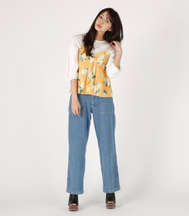 FLOWER TUCK CAMI／F YEL