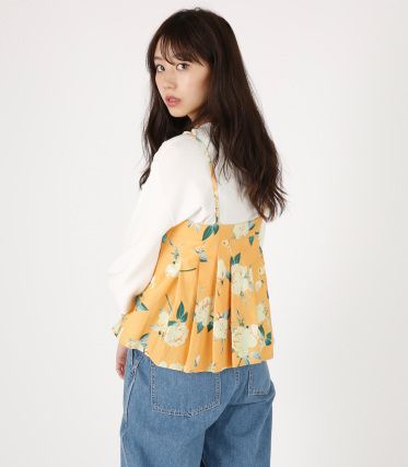 FLOWER TUCK CAMI／F YEL
