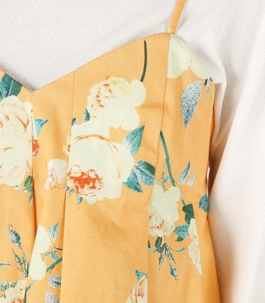 FLOWER TUCK CAMI／F YEL