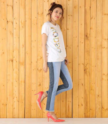 【RodeoCrowns/ロデオ クラウンズ】バイカラー デニム スリム ストレート｜シェルター公式通販サイト｜SHEL'TTER WEB STORE