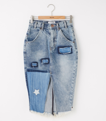 【SHEL’TTER SELECT/シェルターセレクト】【One teaspoon】MARINE MIDI デニム スカート｜シェルター公式通販サイト｜SHEL'TTER WEB STORE