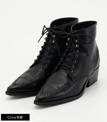 【SLY/スライ】POINTED LACEUP LEATHER BOOTS｜シェルター公式通販サイト｜SHEL'TTER WEB STORE