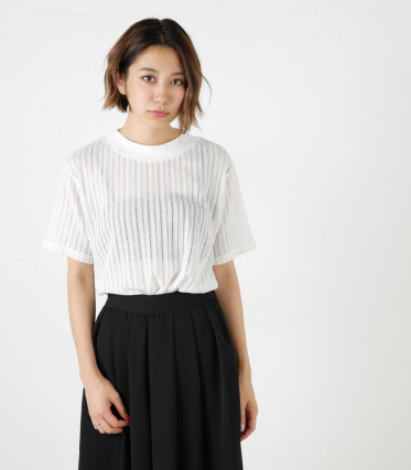 【MOUSSY/マウジー】レースストライプ トップス｜シェルター公式通販サイト｜SHEL'TTER WEB STORE