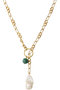 ADER.bijoux(アデル ビジュー)｜RIVIERA チェーンラリエット/ゴールド×マラカイト の通販｜ELLESHOP・(エル・ショップ)