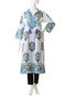 SZ Blockprints(エスゼット ブロックプリント)｜LONG KERALA KAFTAN PALLADIO コットンチュニック/ブルー の通販｜ELLESHOP・(エル・ショップ)