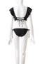 Reir(水着)(レイール(ﾐｽﾞｷﾞ))｜【San-ai Resort】楽盛りフリル水着　ワイヤービキニ/ホワイト の通販｜ELLESHOP・(エル・ショップ)