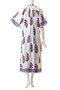 SZ Blockprints(エスゼット ブロックプリント)｜YUVA DRESS POPPY ハーフスリーブワンピース/ホワイト の通販｜ELLESHOP・(エル・ショップ)