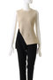 CLANE(クラネ)｜SLANT CUT NO SLEEVE KNIT TOPS/アイボリー の通販｜ELLESHOP・(エル・ショップ)