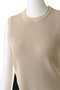 CLANE(クラネ)｜SLANT CUT NO SLEEVE KNIT TOPS/アイボリー の通販｜ELLESHOP・(エル・ショップ)