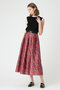 allureville(アルアバイル)｜【LOULOU WILLOUGHBY】ボーダーフラワースカート/レッド の通販｜ELLESHOP・(エル・ショップ)