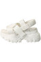 STEVE MADDEN(スティーブ・マデン)｜VOLTZ　ボリュームソールベルトサンダル/ホワイト の通販｜ELLESHOP・(エル・ショップ)