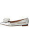Gianvito Rossi(ジャンヴィト ロッシ)｜SAFIRA 05 メタリックフラットシューズ/シルバー の通販｜ELLESHOP・(エル・ショップ)