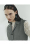 ANAYI(アナイ)｜モノトーンワッフルペプラムジレ/ブラックチェック の通販｜ELLESHOP・(エル・ショップ)