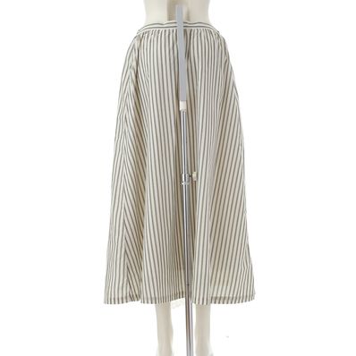ロングスカート[ストライプアイラッシュレース]