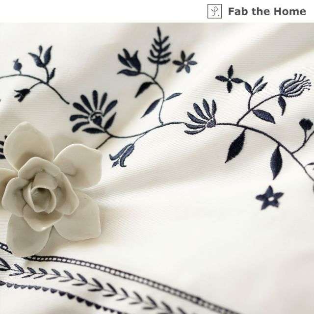 草花柄刺繍の綿１００％掛け布団カバー(Ｆａｂ　ｔｈｅ　Ｈｏｍｅ)｜通販のベルメゾンネット
