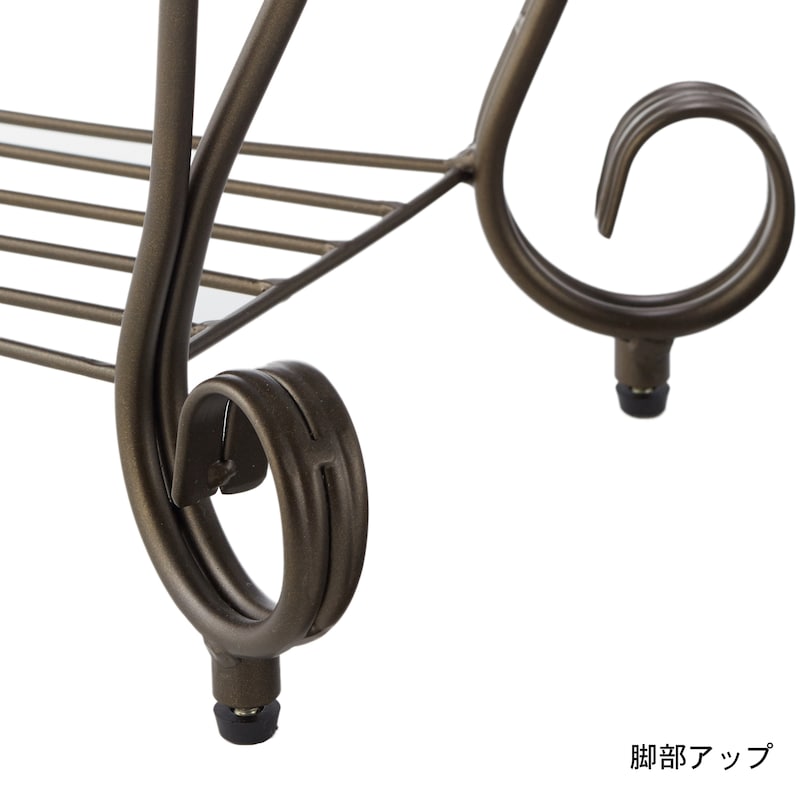 アンティーク調棚付き玄関ベンチスツール ＜幅５１ｃｍ＞｜通販のベルメゾンネット