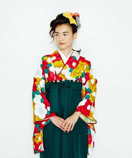 ふりふセレクト！【卒業式・袴レンタル】 新梅椿（金茶）