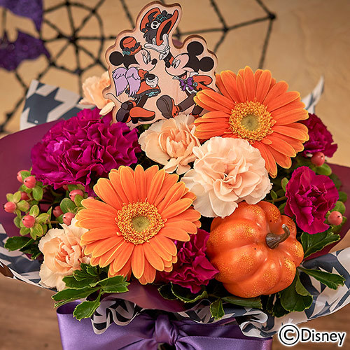 ディズニー アレンジメント「Spooky Halloween（ミッキー＆ミニー）」｜日比谷花壇｜フラワーギフト通販