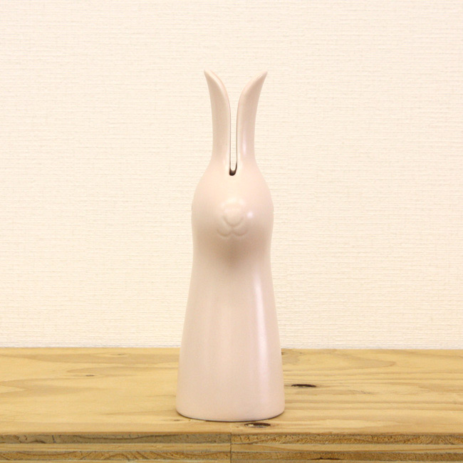 鹿児島睦 ウサギの花器（ピンク）