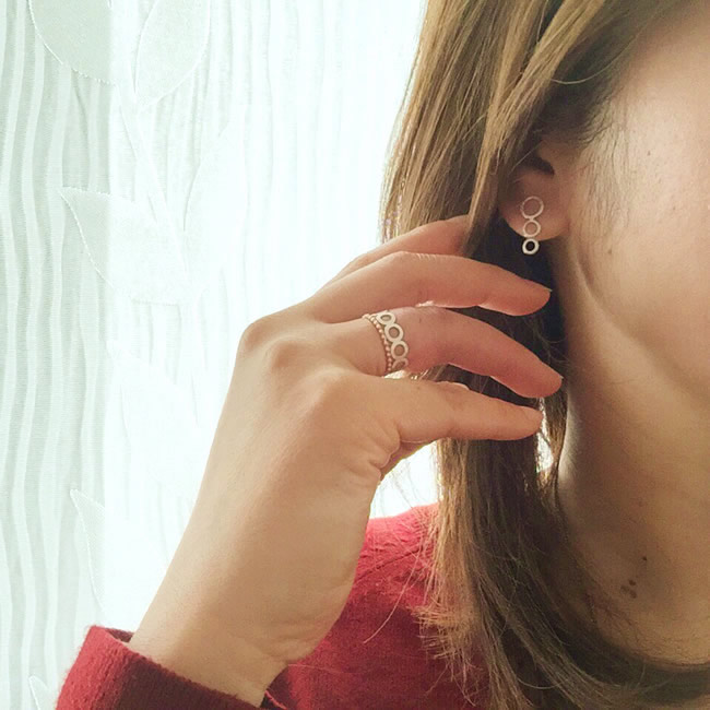 ペニーレ・コリドン　3サークルピアス（シルバー）e-219s/PERNILLE CORYDON