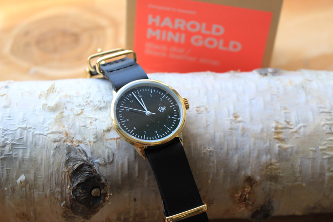 CHEAPO チーポ/HAROLD mini GOLD(レザーベルト/black）14228EE/watch 腕時計