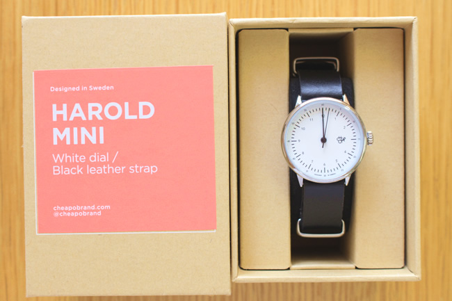 CHEAPO チーポ/ HAROLD mini BLACK(レザーベルト/black）14228BB/watch 腕時計