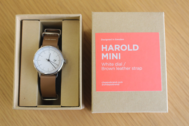 CHEAPO チーポ/HAROLD mini BROWN(レザーベルト/brown）14228AA/watch 腕時計