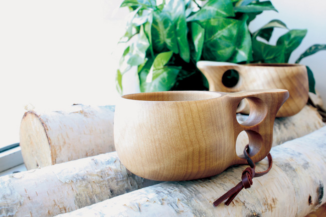 KUKSA ククサ フィンランド製　白樺のマグカップ　北欧（Koivumaa Iso 2-Reikainen /190ml）【送料無料】