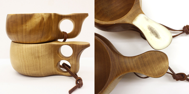KUKSA ククサ フィンランド製　白樺のマグカップ　北欧（Koivumaa Poronsarvesta Kuksa  /190ml）【送料無料】