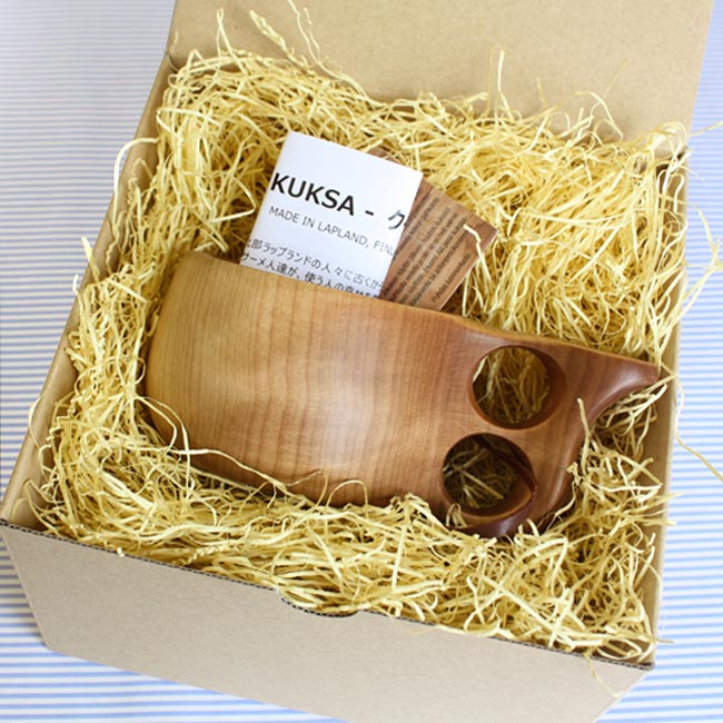 KUKSA ククサ フィンランド製　白樺のマグカップ　北欧（Koivumaa Poronsarvesta Kuksa  /190ml）【送料無料】