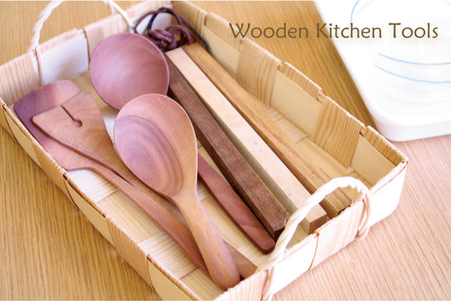 木製とりわけお玉/Wooden Kitchen Tools