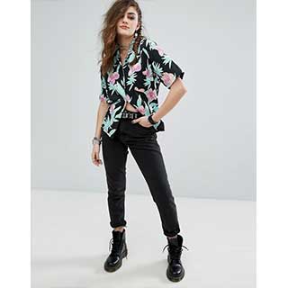 ASOS：エイソス Motel Hawaiian Style Shirt In Floral Print