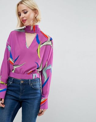 ASOS | ASOS Batwing Top in Birds of Paradise Print