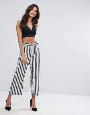 River Island | River Island Cropped Stripe Pants